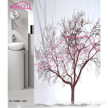 100% Polyester Printed Waterproof Shower Curtain